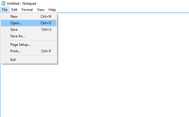 hosts file in Window 10