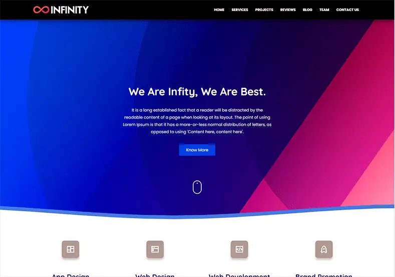 infinity free blogger template
